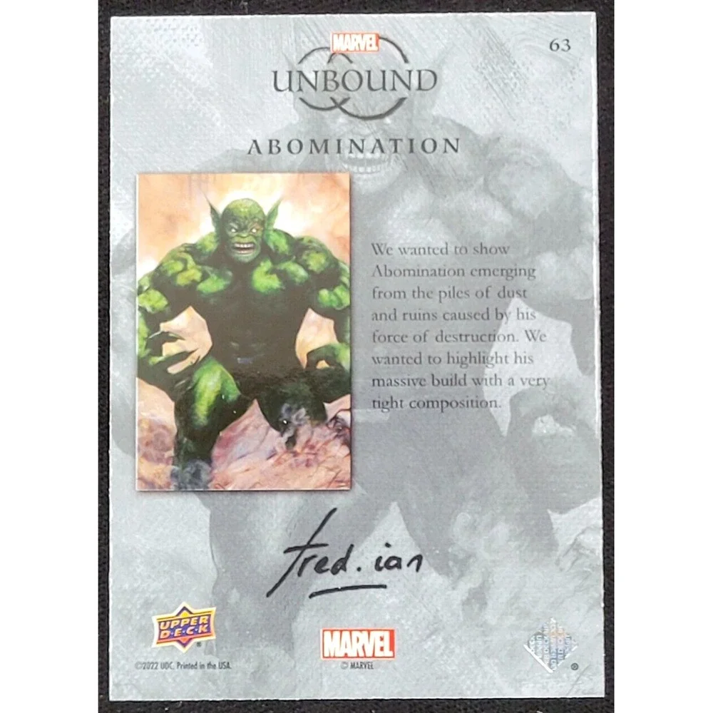 2022 MARVEL UNBOUND ABOMINATION RAINBOW‎ FOIL